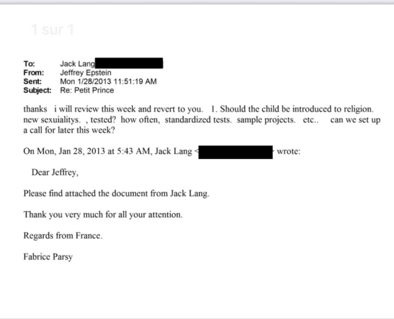 Jack Lang et l&rsquo;affaire Epstein : omerta de la presse française